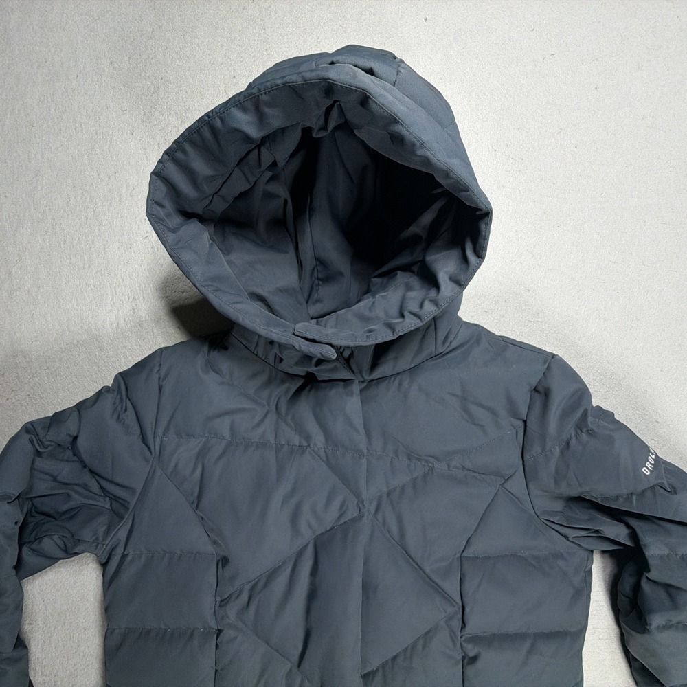 Orolay Down Puffer Coat Women Medium Long Hooded Quilted Gray Winter Parka - Picture 3 of 13